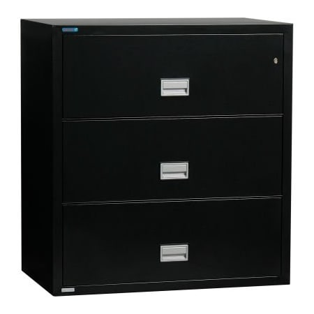 Phoenix Safe International Phoenix Safe Lateral 44" 3-Drawer Fire and Water Resistant File Cabinet, Black - LAT3W44B LAT3W44B